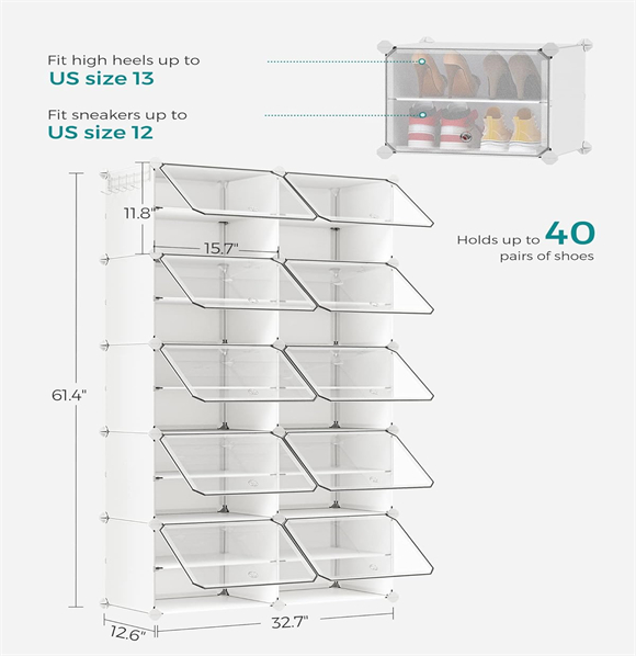 Shoe rack with cover
